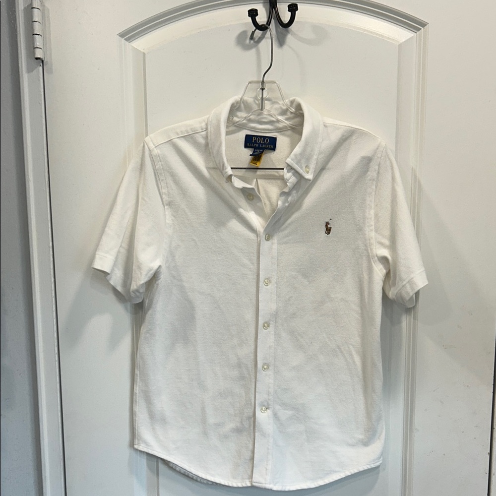 Polo by Ralph Lauren White Short-Sleeve Knit Oxford Shirt
Boys 8-20 (14-16)